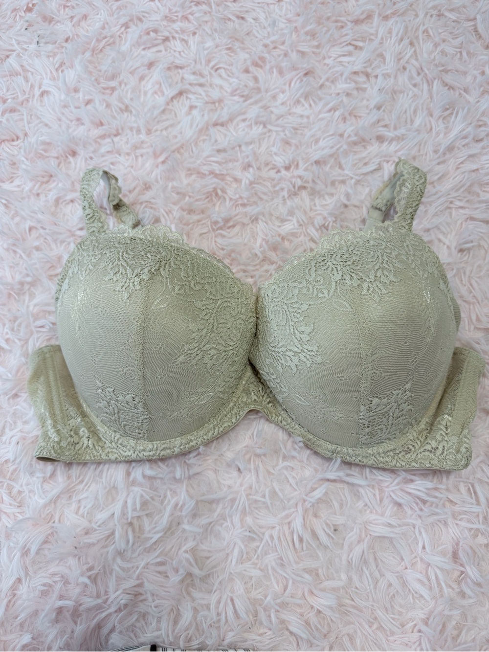 Lace Contour Underwire Bra - Light Sage